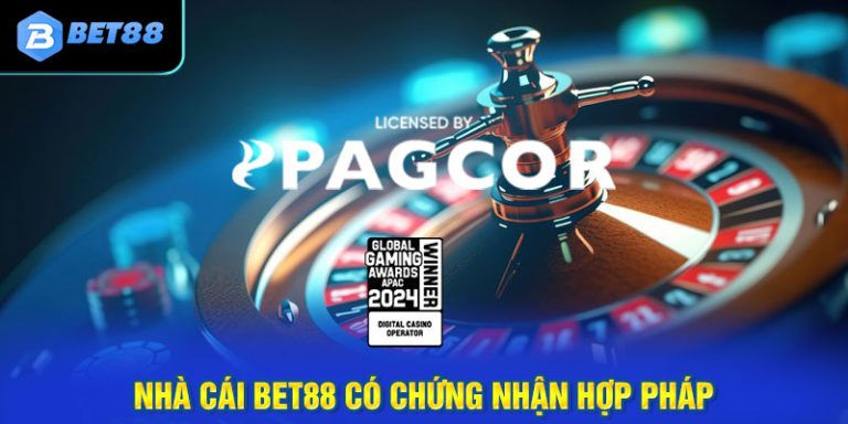 giấy phép hoạt động của thương hiệu bet88